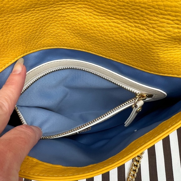 Henri Bendel Yellow Envelope Clutch/Crossbody with Gold Chain - Picture 14 of 15